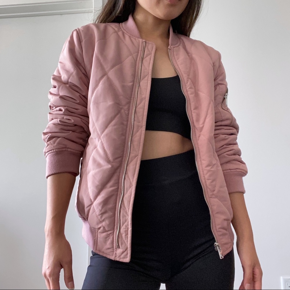 Zara Dusty Pink Bomber Jacket